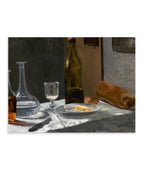 Still Life with Bottle, Carafe, Bread and Wine (1863)